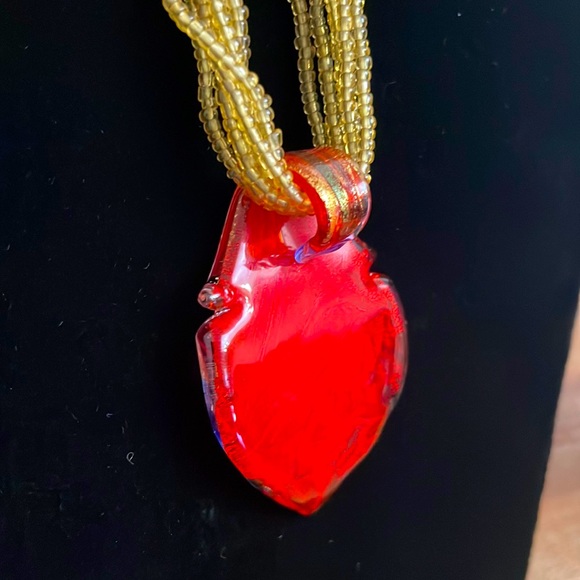 Vintage Glass and Seed Bead Necklace - Picture 4 of 6